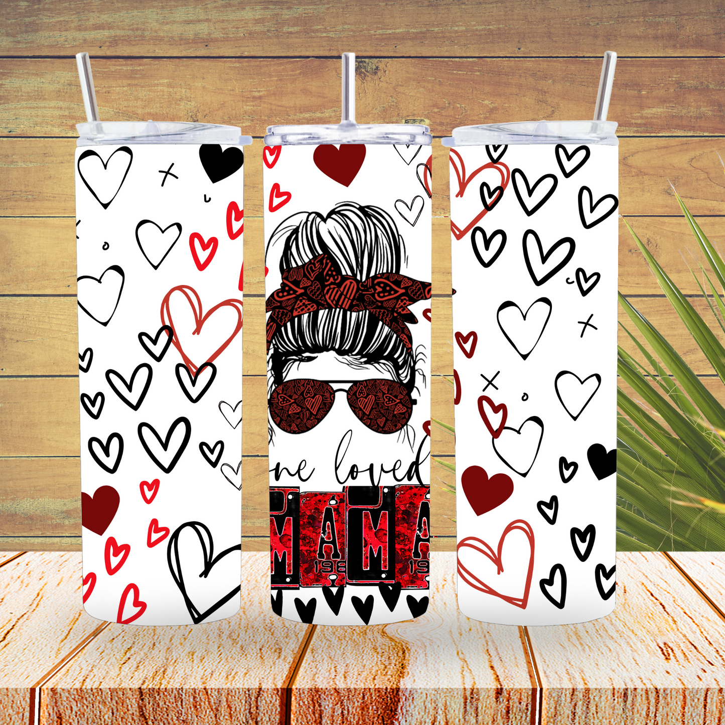 Ready to Use - Tumbler Wraps - Vinyl or Sublimation - One Loved Mama - TW100682