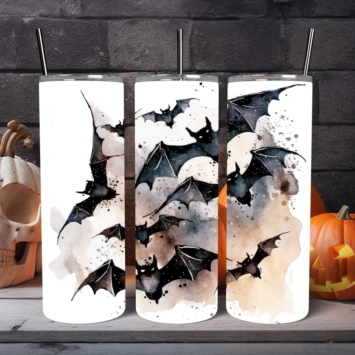 Ready to Use - Tumbler Wraps - Vinyl or Sublimation - Halloween - TW100848