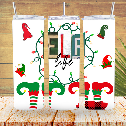 Ready to Use - Tumbler Wraps - Vinyl or Sublimation - Elf Life - TW100895