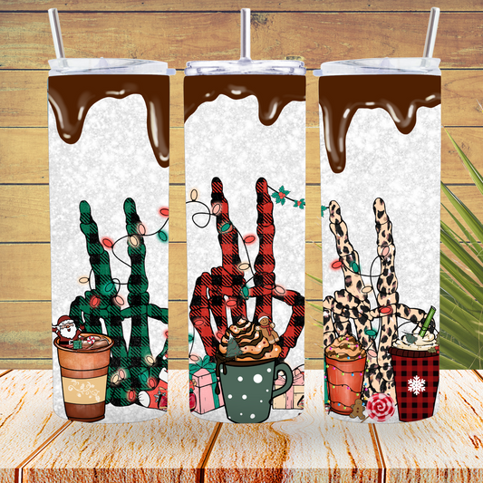 Ready to Use - Tumbler Wraps - Vinyl or Sublimation - Christmas Cocoa - TW100911