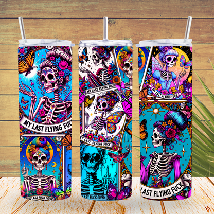 Ready to Use - Tumbler Wraps - Vinyl or Sublimation - Sugar Skulls - TW100723