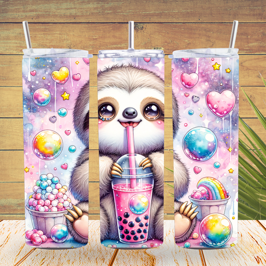 Ready to Use - Tumbler Wraps - Vinyl or Sublimation - Sloth - TW100722