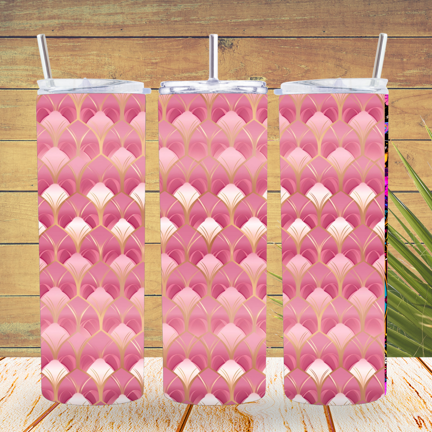 Ready to Use - Tumbler Wraps - Vinyl or Sublimation - Pretty Pink - TW100724