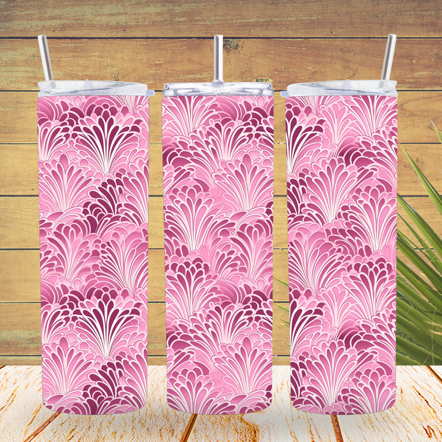 Ready to Use - Tumbler Wraps - Vinyl or Sublimation - Pretty Pink - TW100726