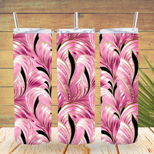 Ready to Use - Tumbler Wraps - Vinyl or Sublimation - Pretty Pink - TW100727