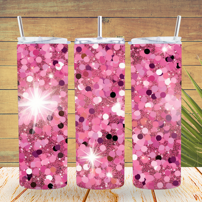 Ready to Use - Tumbler Wraps - Vinyl or Sublimation - Pretty Pink - TW100735