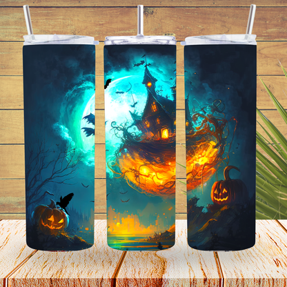 Ready to Use - Tumbler Wraps - Vinyl or Sublimation - Mystical Castle - TW100788