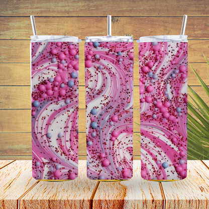 Ready to Use - Sublimation or Vinyl - Tumbler Wraps  - Ice Cream Elderberry - TW100169