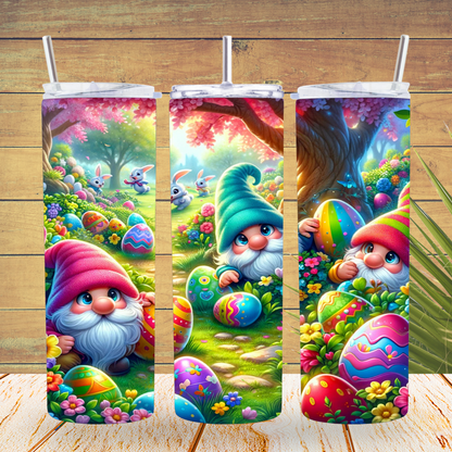 Ready to Use - Tumbler Wraps - Vinyl or Sublimation - Easter Gnome - TW100705