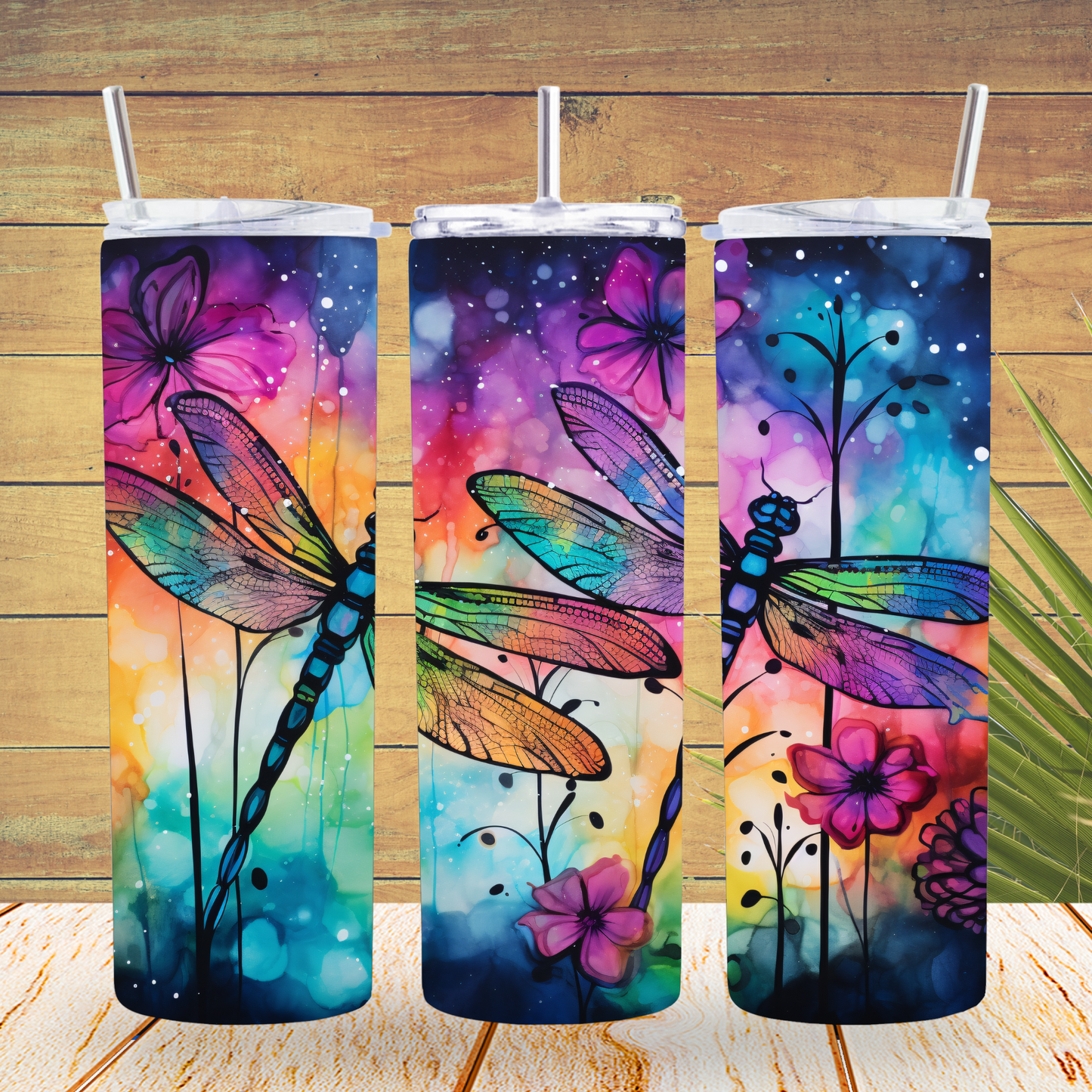 Ready to Use - Tumbler Wraps - Vinyl or Sublimation - Dragonfly - TW100704