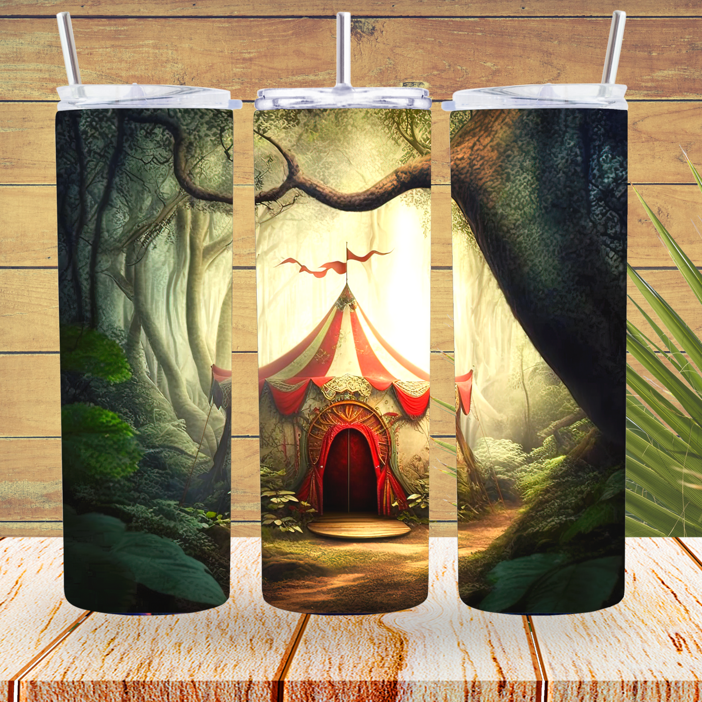 Ready to Use - Tumbler Wraps - Vinyl or Sublimation - Mystical Circus - TW100779