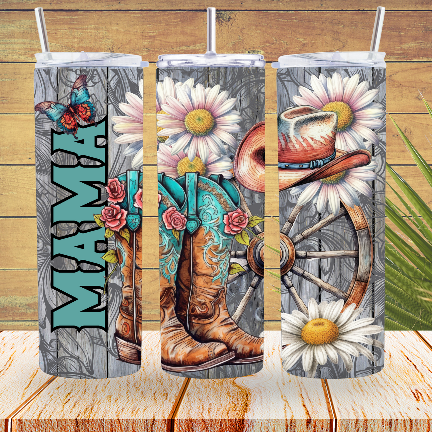 Ready to Use - Tumbler Wraps - Vinyl or Sublimation - Mama - TW100866