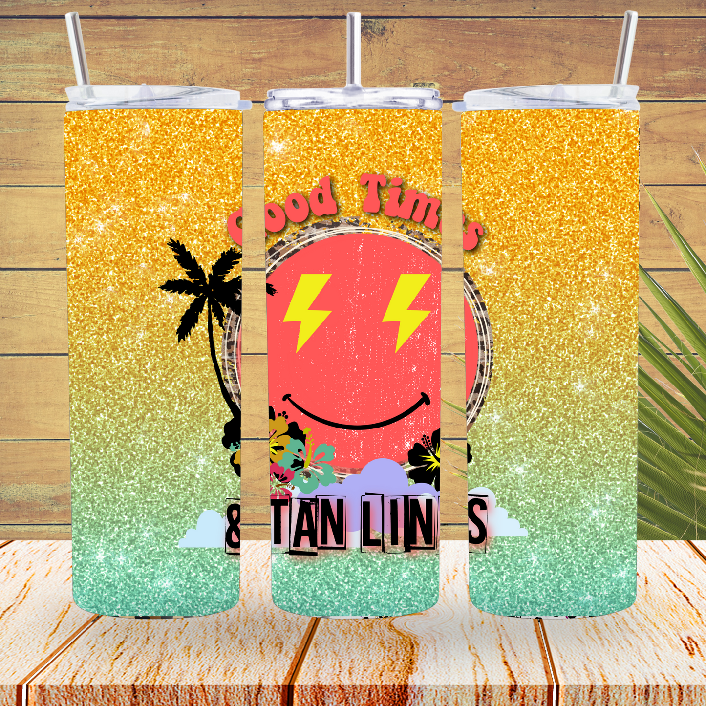 Ready to Use - Tumbler Wraps - Vinyl or Sublimation - Tan Lines 2 - TW100795