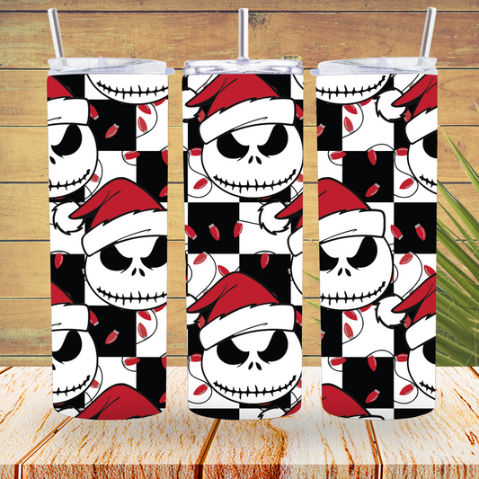 Vinyl Tumbler Wraps  - Scary Face Christmas - TW100621