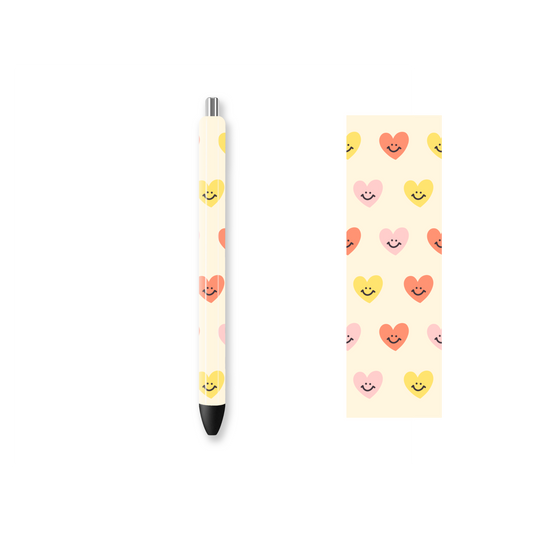 Pen Wrap Vinyl Prints - Smiley Face - P100005 - Cutey K Blanks