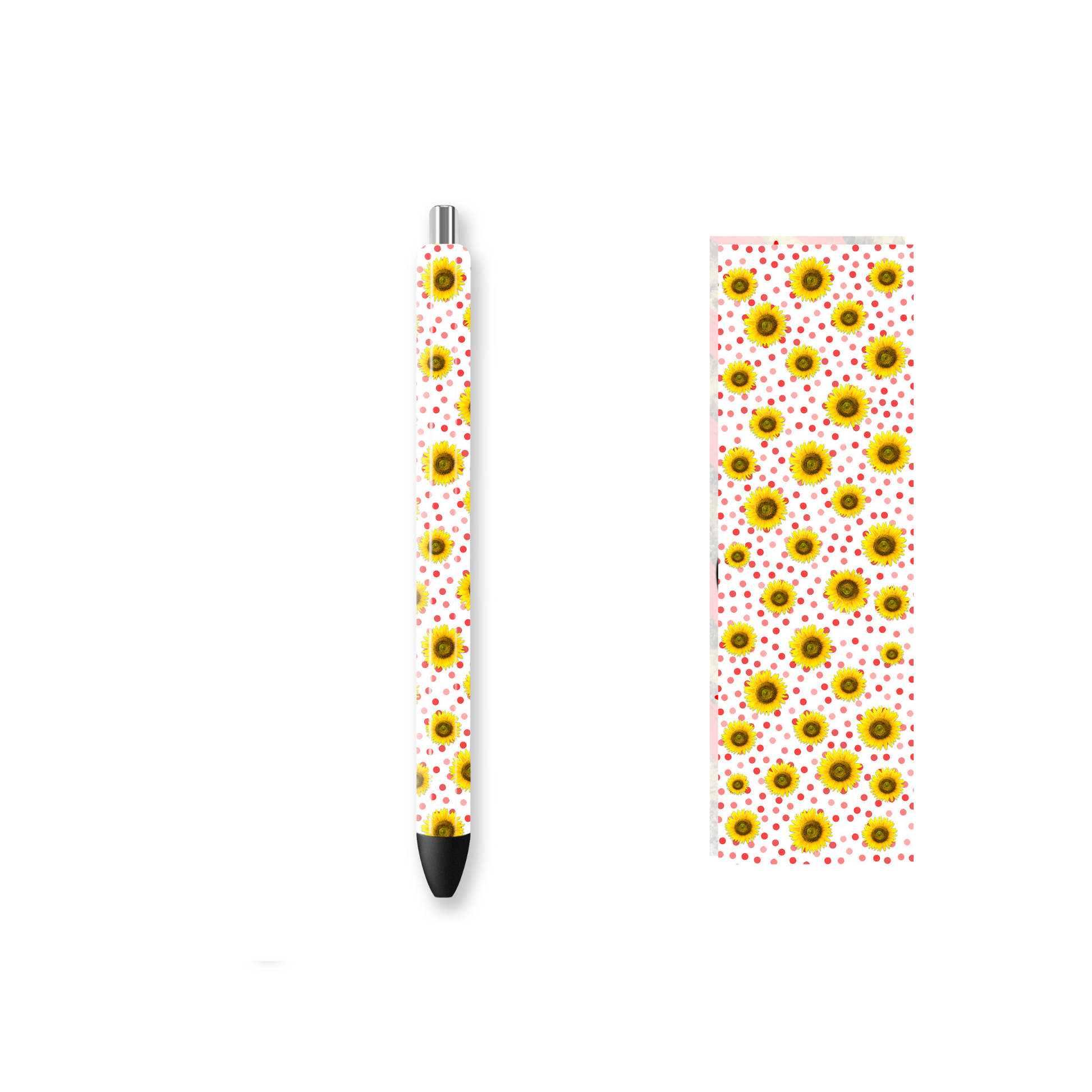 Pen Wrap Vinyl Prints - Sunflower - P100052 - Cutey K Blanks