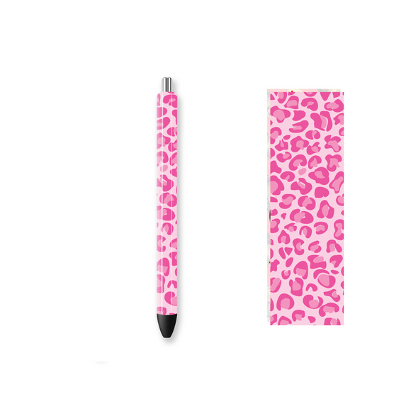 Pen Wrap Vinyl Prints - Pink Leopard- P100054 - Cutey K Blanks