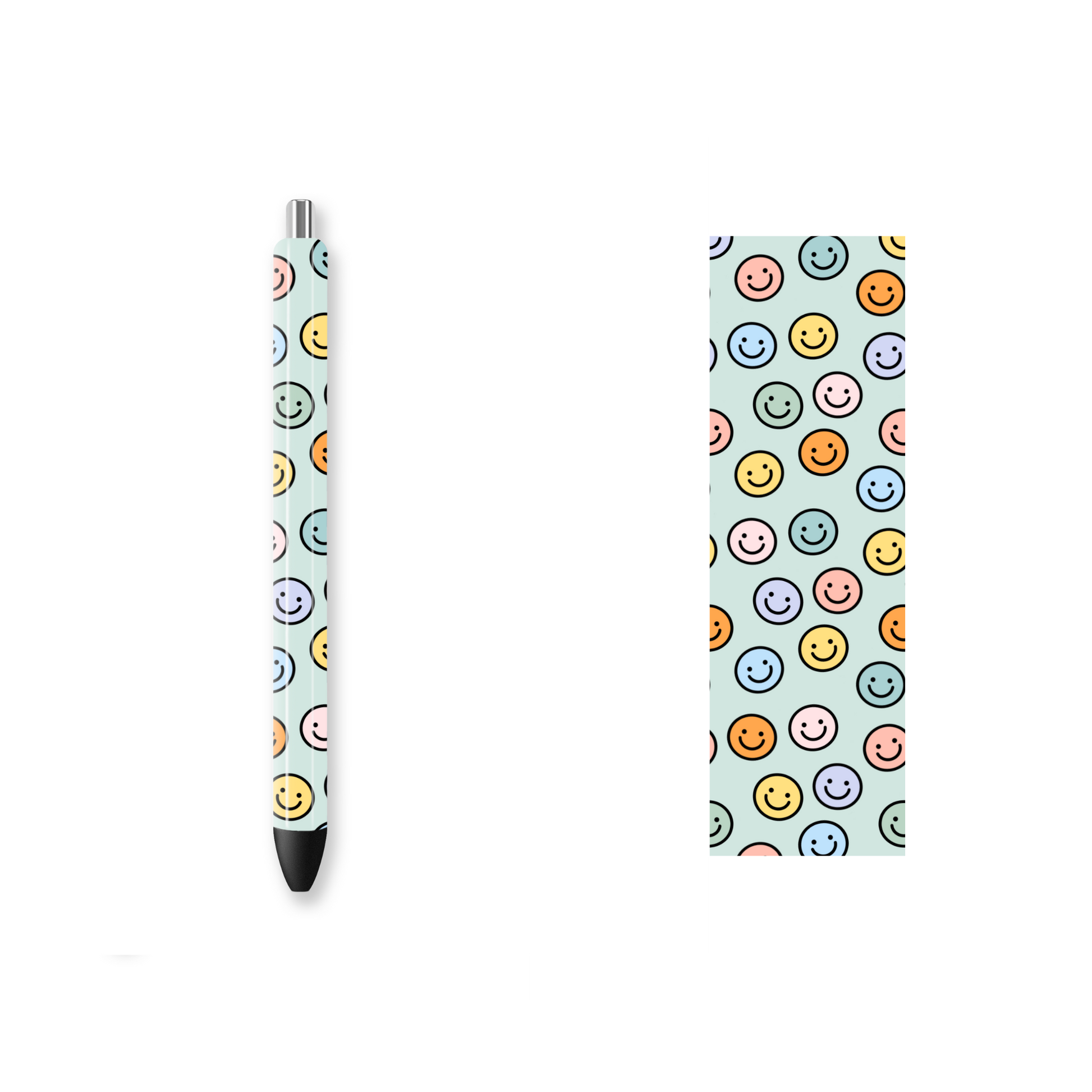 Pen Wrap Vinyl Prints - Smiley Face - P100007 - Cutey K Blanks