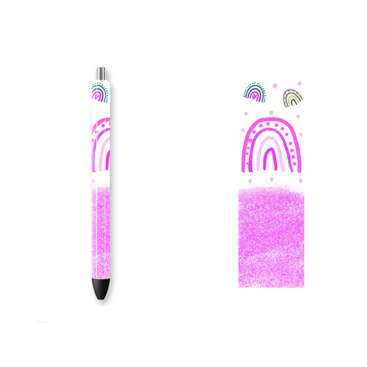 Pen Wrap Vinyl Prints - Pink Rainbow - P100009 - Cutey K Blanks