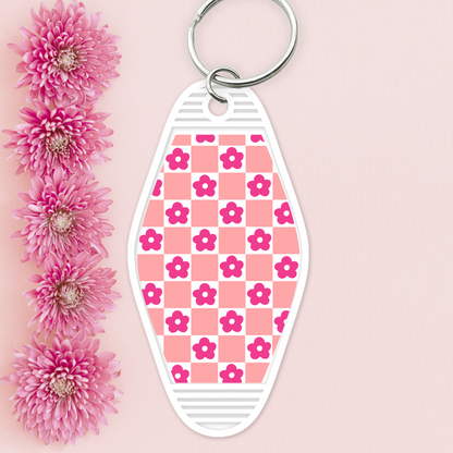 UV DTF Motel Keychain - Flowers - UVDTFKEY012