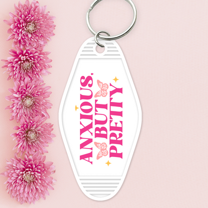 UV DTF Motel Keychain - Anxious But Pretty - UVDTFKEY003