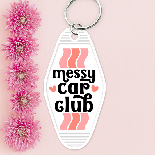 UV DTF Motel Keychain - Messy Car Club - UVDTFKEY029