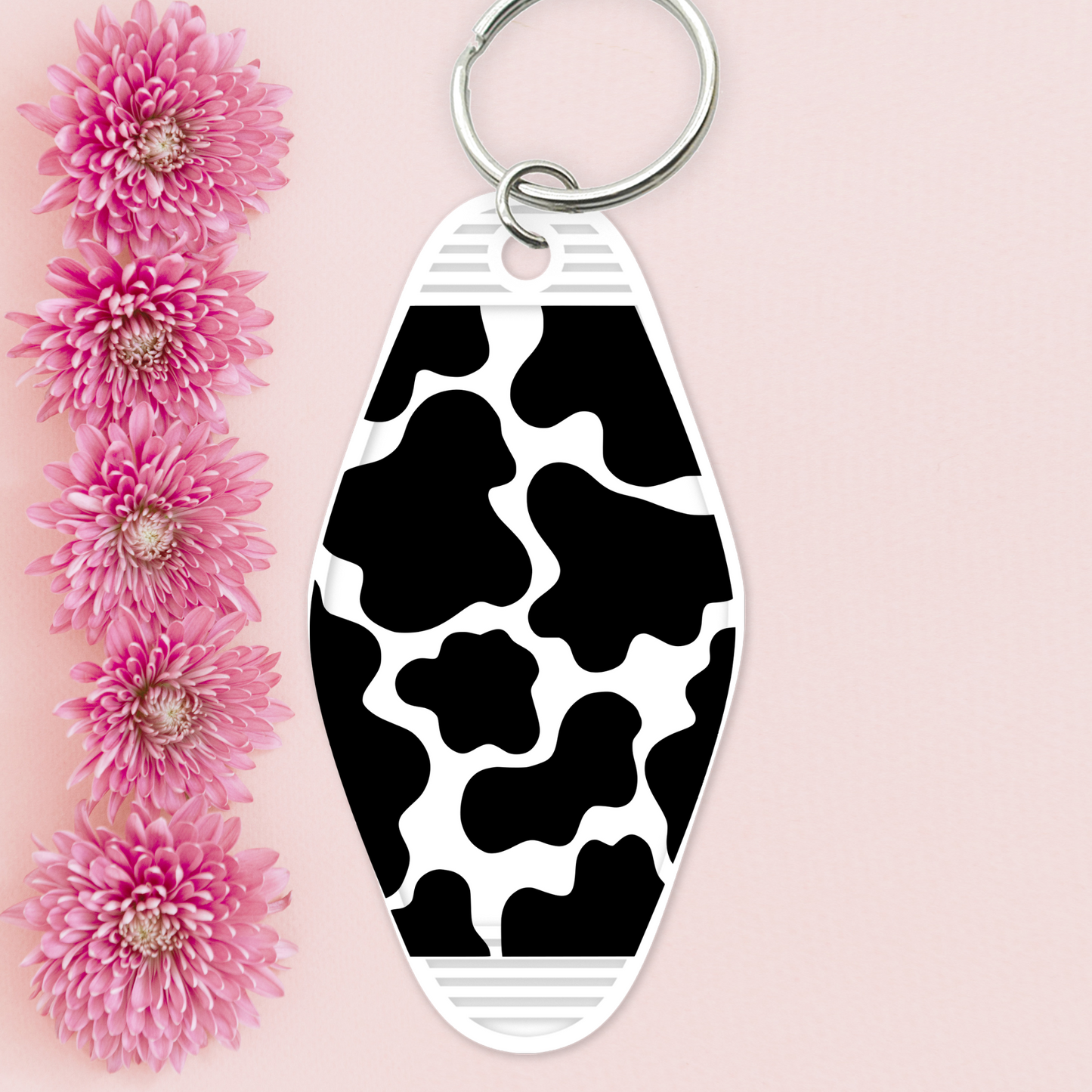 UV DTF Motel Keychain - Cow Print - UVDTFKEY010