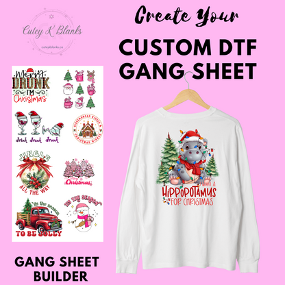 Custom DTF Print, Ready to Press Transfers - GANG SHEET BUILDER | Custom Apparel Transfers