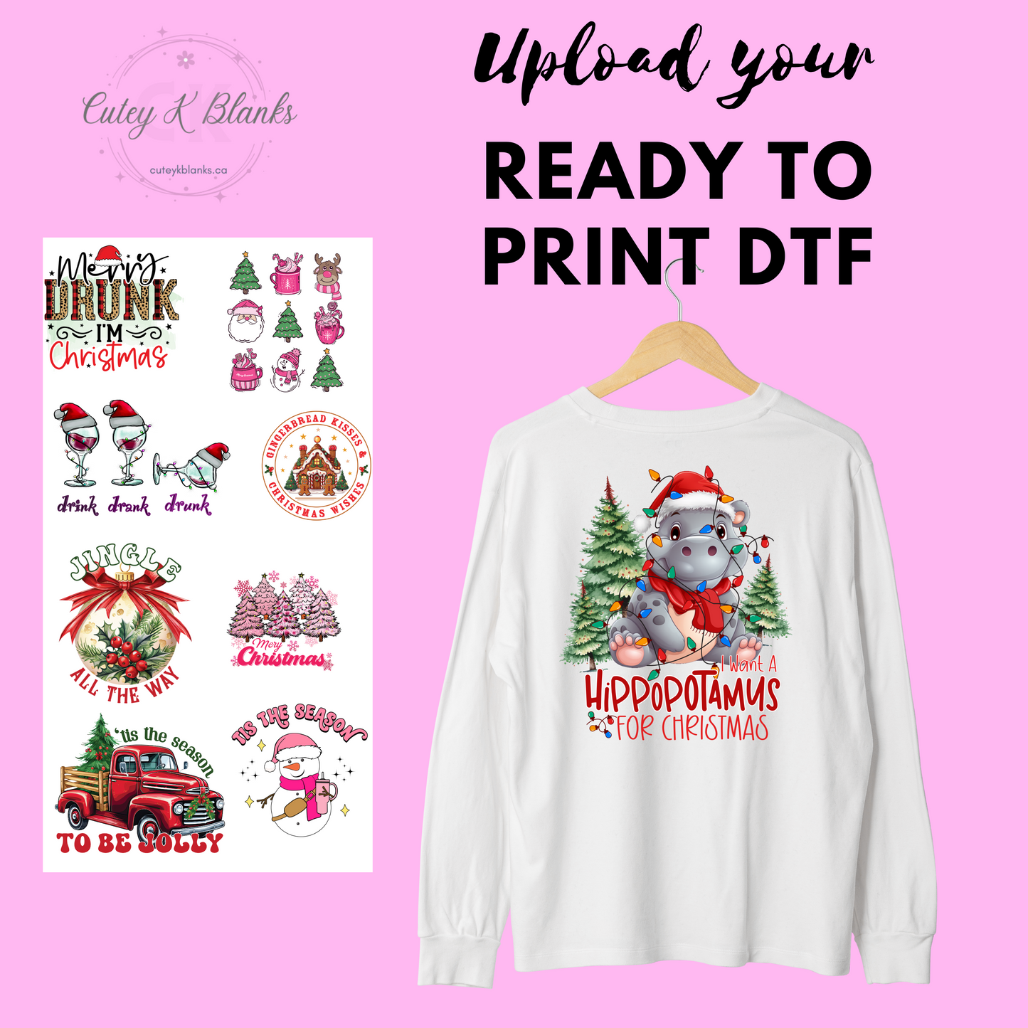 Custom DTF Print, Ready to Press Transfers - Upload your images / gang sheet | Custom Apparel Transfers