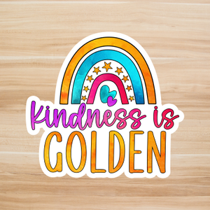 Decals, Stickers, HTV  - Kindness is golden -  DS100128 - Cutey K Blanks