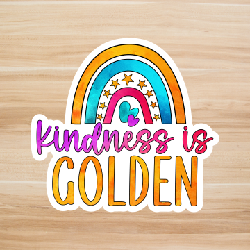 Decals, Stickers, HTV  - Kindness is golden -  DS100128 - Cutey K Blanks