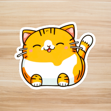 Decals, Stickers, HTV  - Cute Cat -  DS100151 - Cutey K Blanks