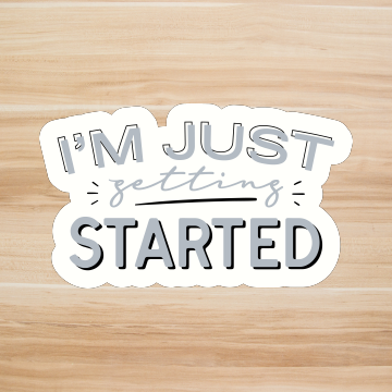 Decals, Stickers, HTV  - I'm Just getting started -  DS100178 - Cutey K Blanks
