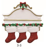 Resin Hand Painted Christmas Ornament STYLE 6 Socks - Cutey K Blanks