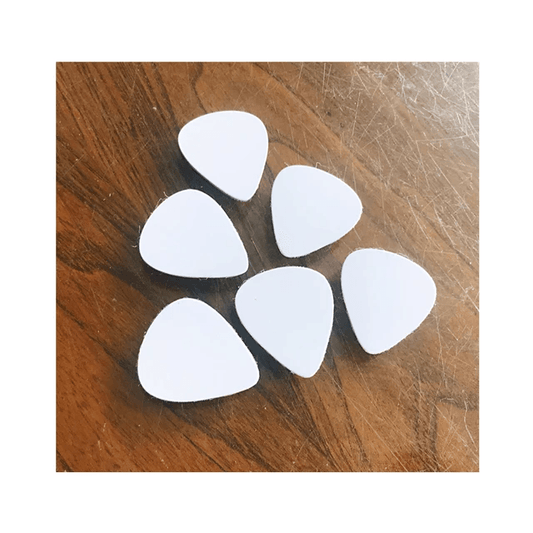 Aluminium Gloss White Sublimation Guitar Pick - Cutey K Blanks