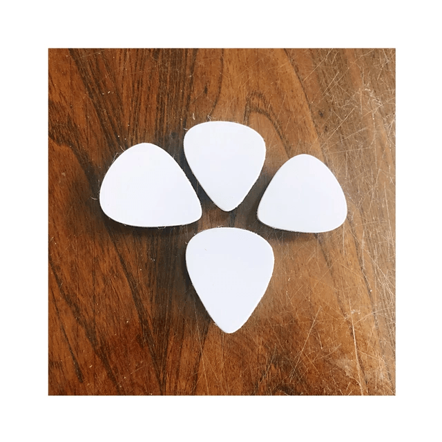 Aluminium Gloss White Sublimation Guitar Pick - Cutey K Blanks