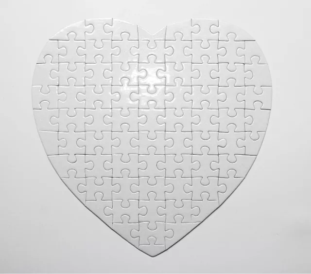 Heart Sublimation Puzzle 80 Piece - Cutey K Blanks