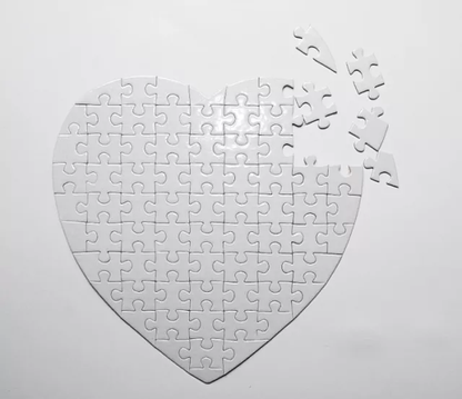 Heart Sublimation Puzzle 80 Piece - Cutey K Blanks