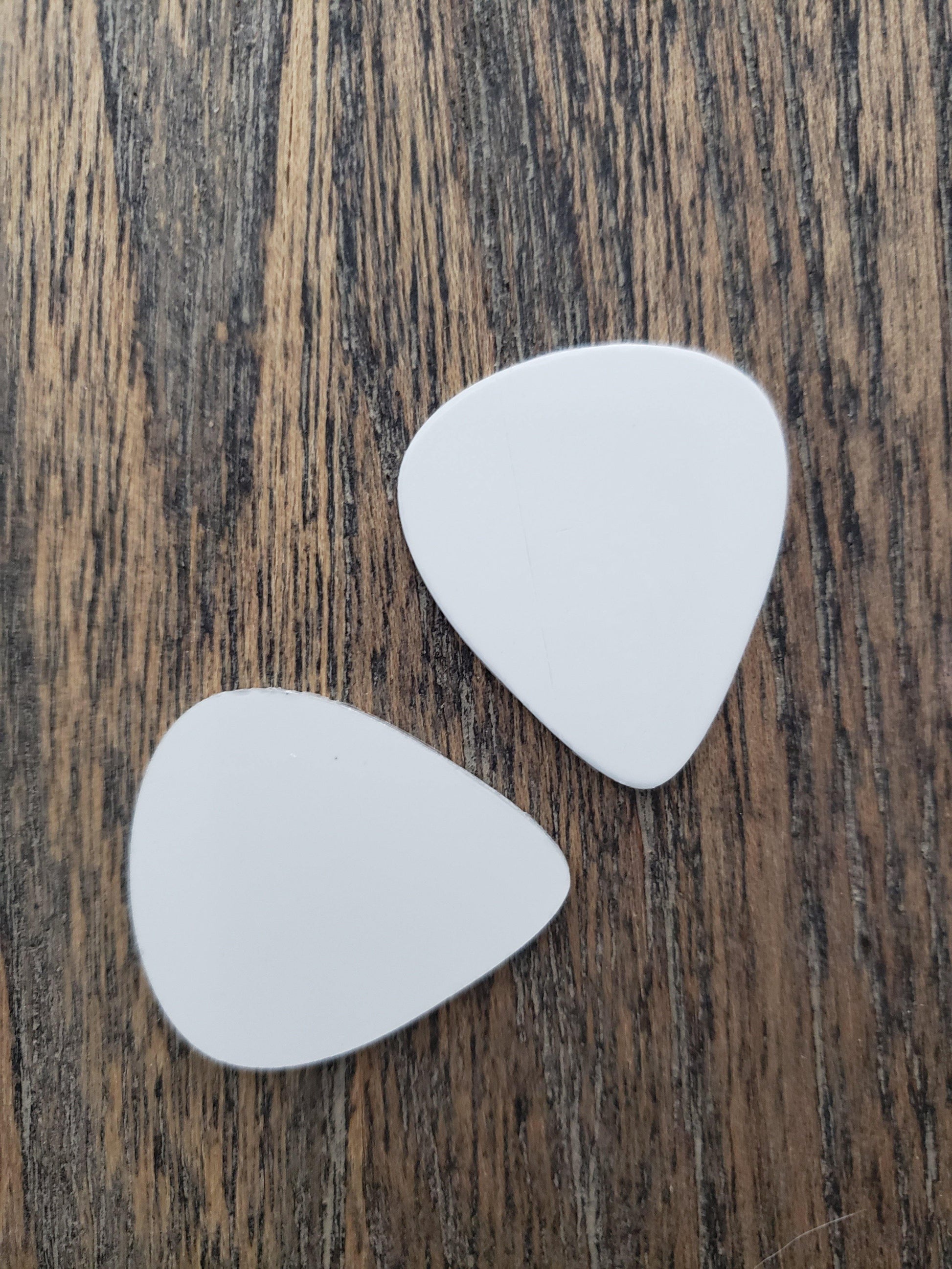 Aluminium Gloss White Sublimation Guitar Pick - Cutey K Blanks