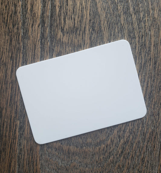 Sublimation Business Card / ID, Gloss White Aluminium - Cutey K Blanks
