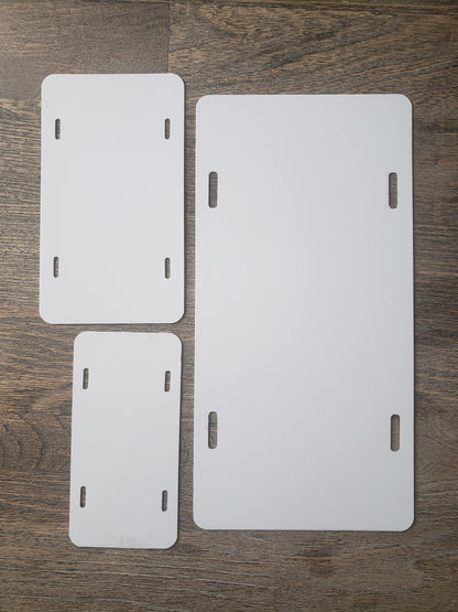 Sublimation Aluminium Licence Plate available in 3 Sizes - Cutey K Blanks