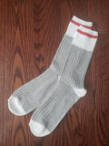 Sublimation Socks Grey with Red Stripe - Cutey K Blanks
