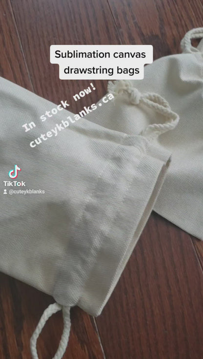 Canvas Sublimation Draw String Bags