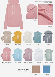 Adults 100% Polyester Hoodies for Sublimation or HTV - Cutey K Blanks