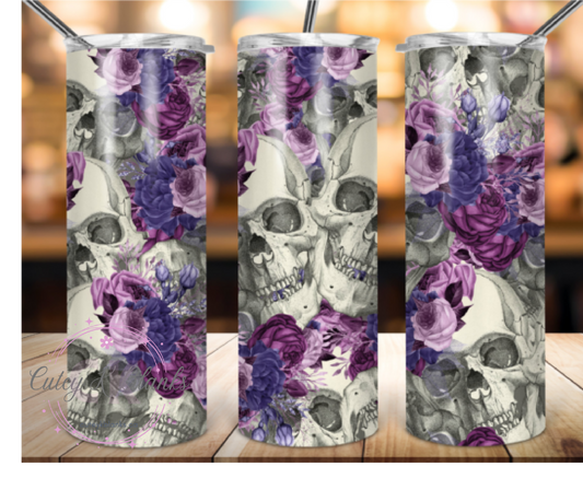 Tumbler Wraps  - Skulls - TW100038 - Cutey K Blanks