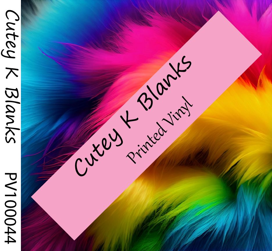 Printed Vinyl and HTV  - Colourful Fur - PV100044 - Cutey K Blanks