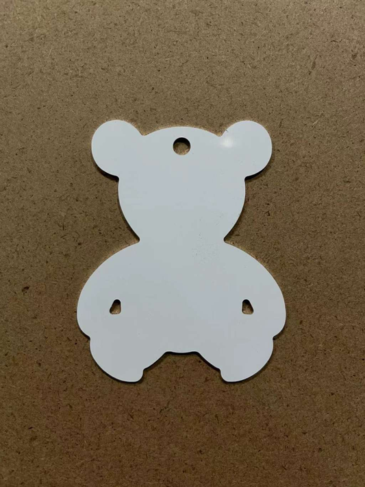 Aluminium Bear Sublimation Christmas Ornament - Cutey K Blanks
