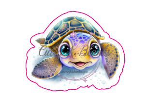 Decals & Stickers  - Turtle - DS100024 - Cutey K Blanks