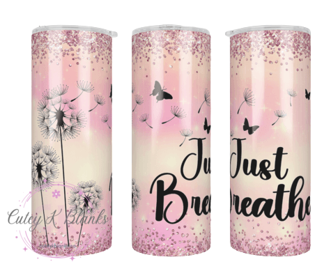 Tumbler Wraps  - Dandelion Just Breathe - TW100006 - Cutey K Blanks