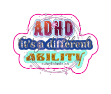 Decals & Stickers  - ADHD - DS100020 - Cutey K Blanks